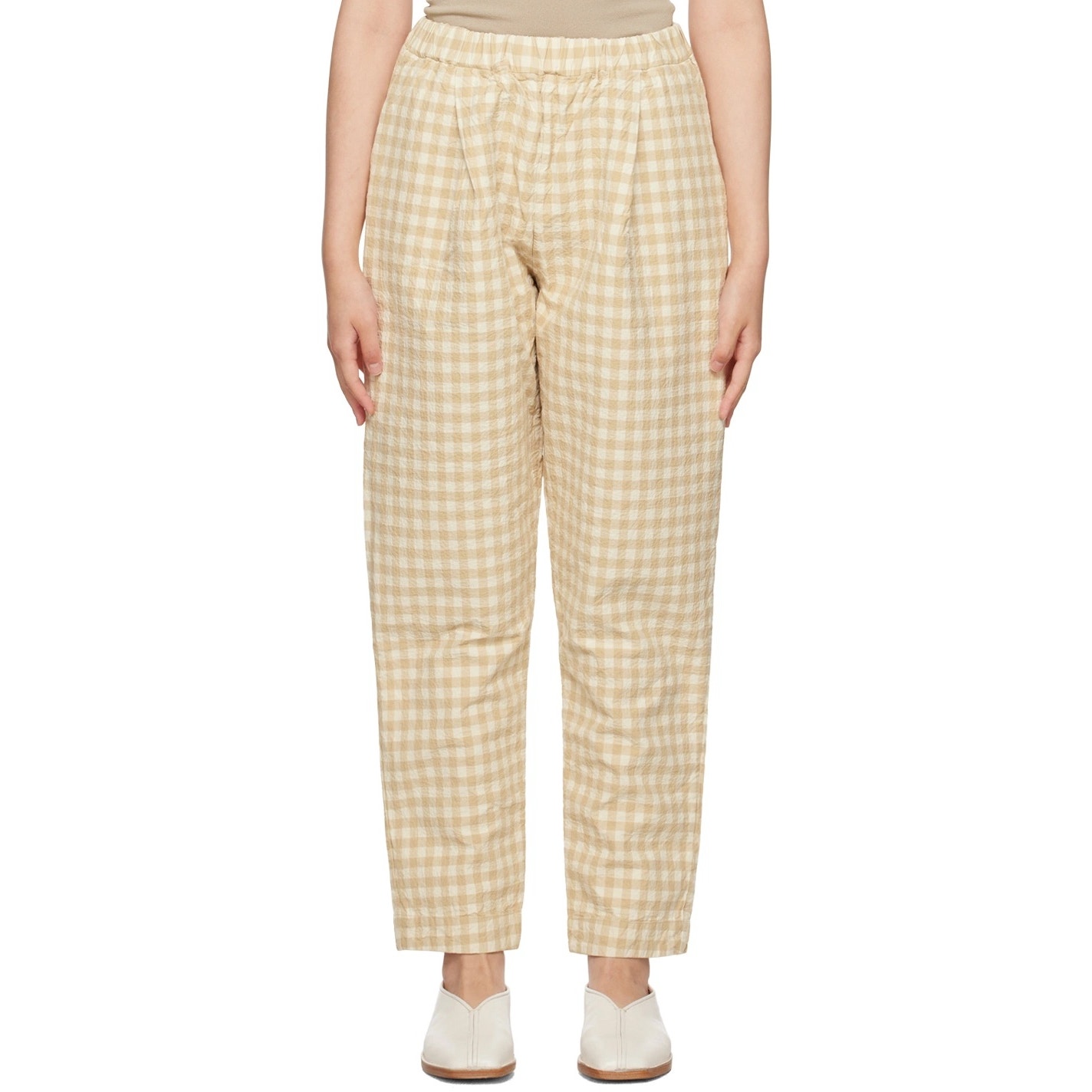 Casey Casey Beige Verger Pull On Trousers Sz Xs